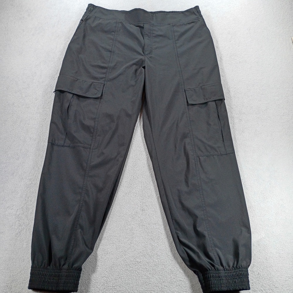 Athleta Womens Cargo Jogger Pants Black 33 Waist Size 12 Utility Pockets